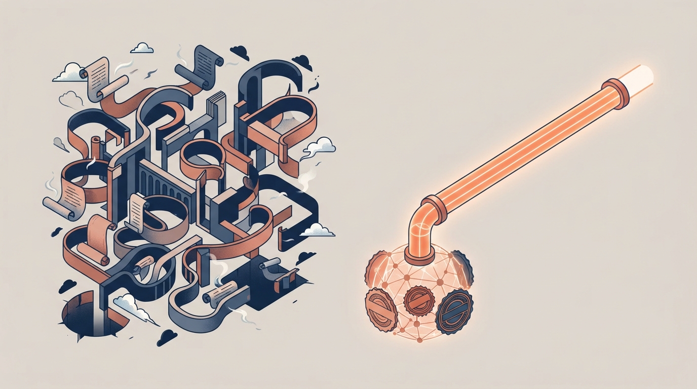 Illustration contrasting static unverified AI content generation against live-web cited factual search engine pipelines.